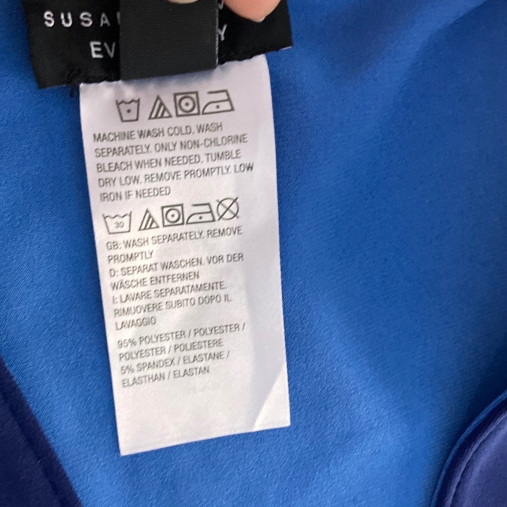 Susan Graver Everyday‎ Blue Liquid Knit Open Front Cardigan Sweater 2X Capsule - Picture 4 of 7